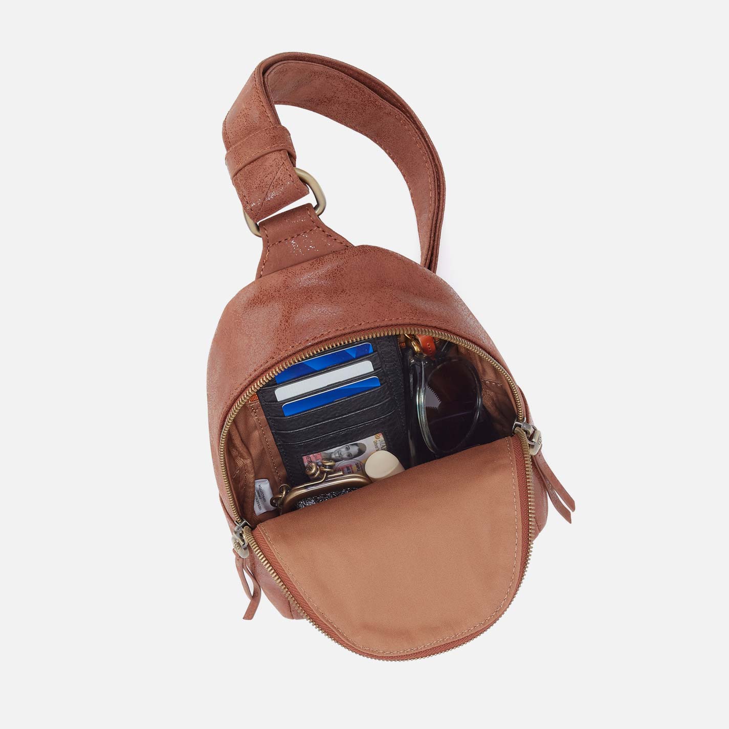 Fern Sling in Buffed Leather - Burnished Saddle