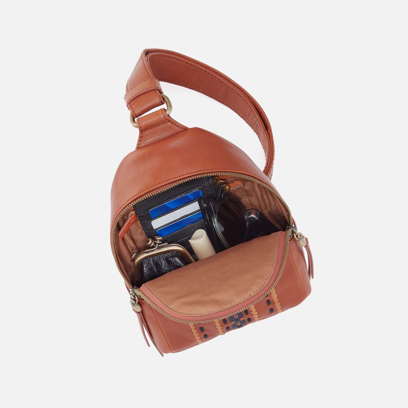 Fern Sling in Smooth Leather with Multi Stitch - Timberline