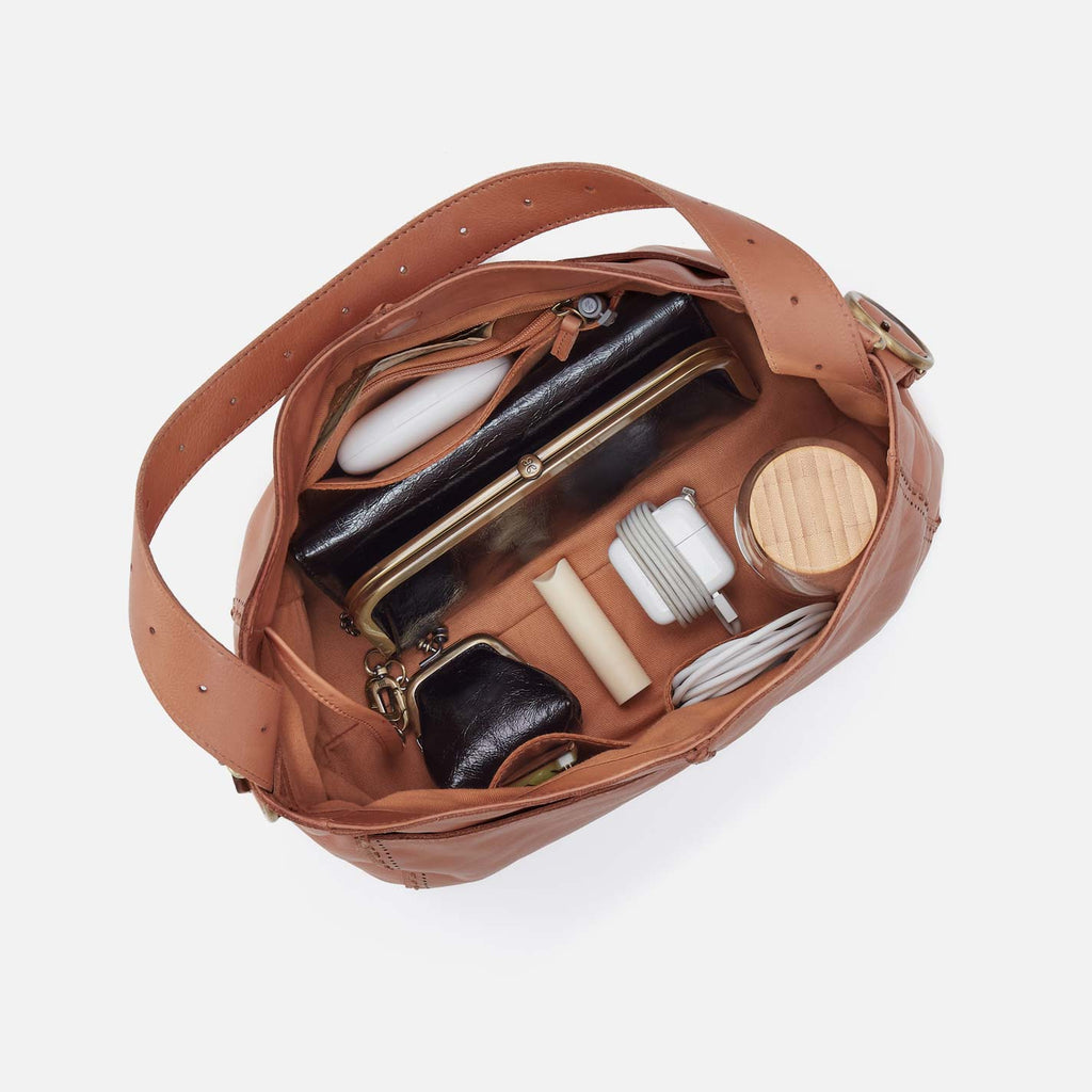 Render Shoulder Bag in Washed Leather - Harvest Wheat