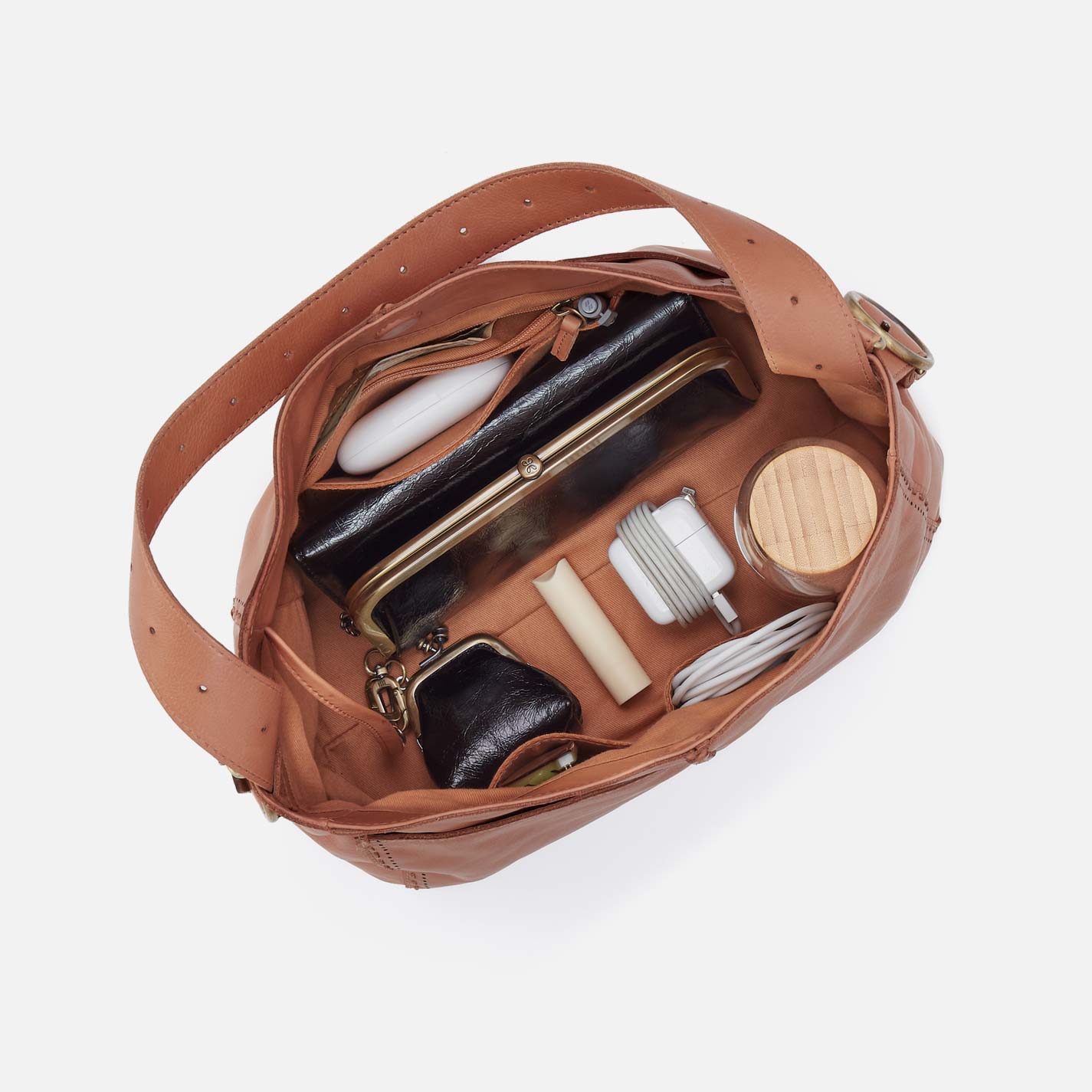 Render Shoulder Bag in Washed Leather - Harvest Wheat