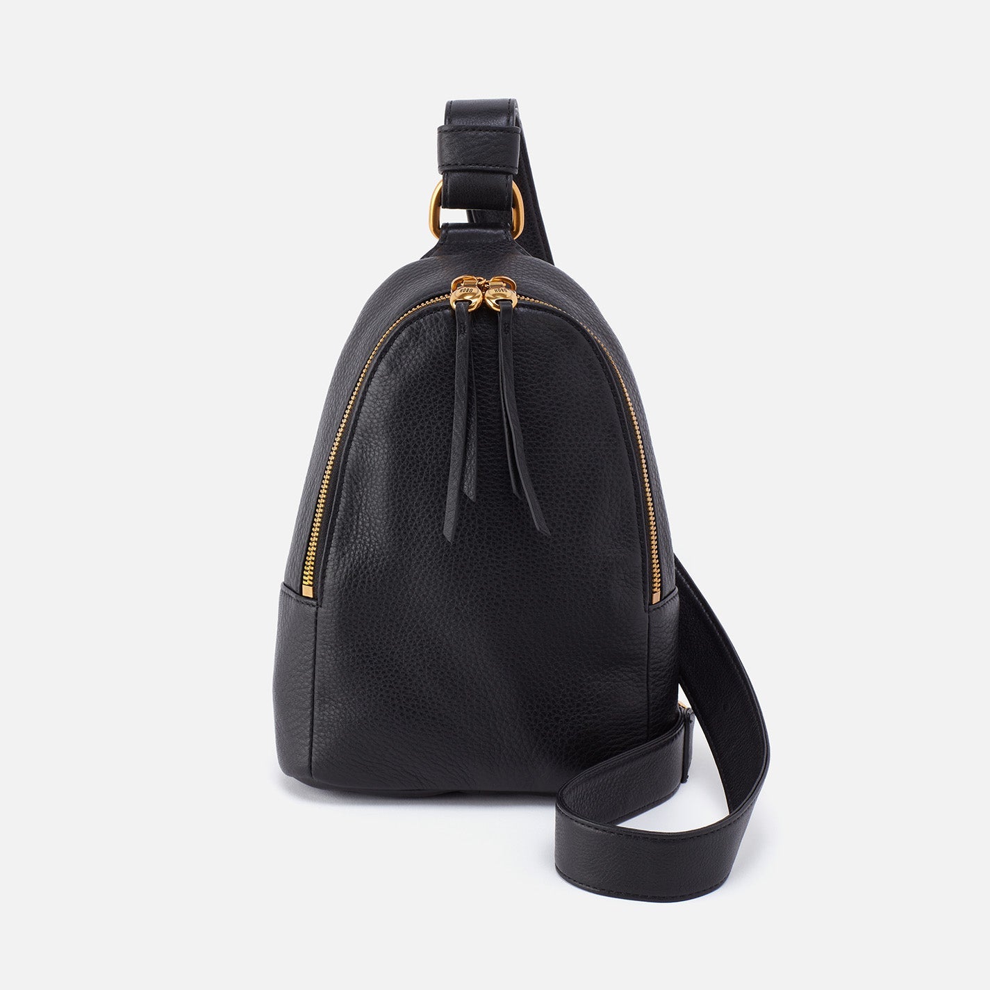 Fern Sling in Pebbled Leather - Black